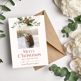 Cartões de foto de Natal da família minimalista