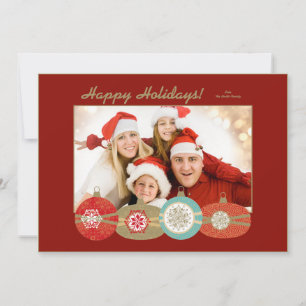 Cartões de foto de Natal da família personalizá