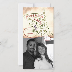 Cartões de foto de Natal da torre Eiffel de