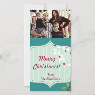 cartões de foto de Natal de amora 4x8