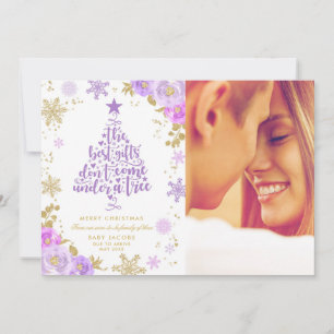 Cartões de foto de Natal de Anúncio de Gravidez 