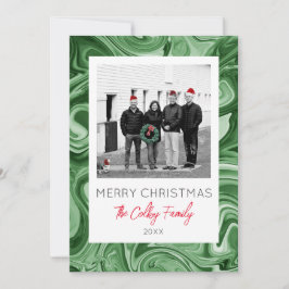 Cartões de foto de Natal de Arte Marbled