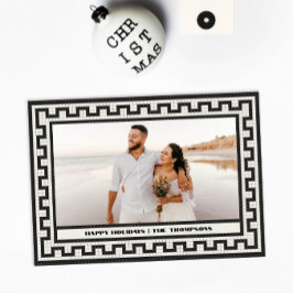 Cartões de foto de Natal de Azulejo Mosaico Clássi