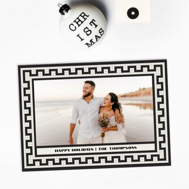 Cartões de foto de Natal de Azulejo Mosaico Clássi (Criador carregado)