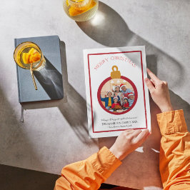 Cartões de foto de Natal de coquete do Arco vermel