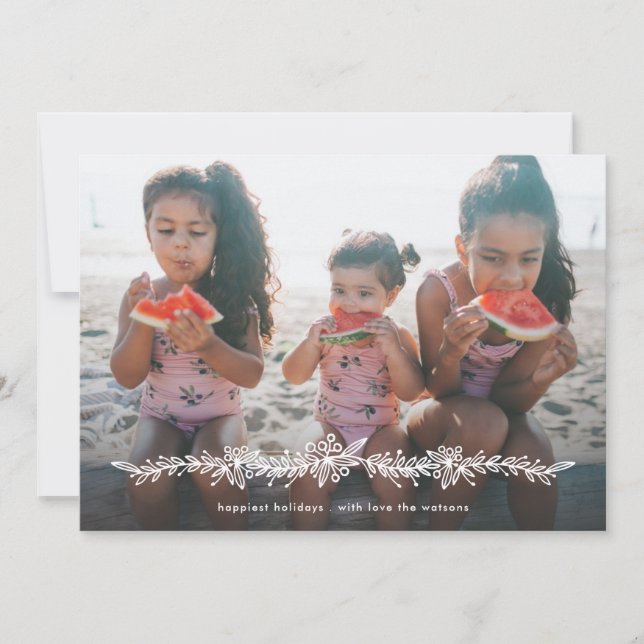 Cartões de foto de Natal de feriados mistos modern (Frente)