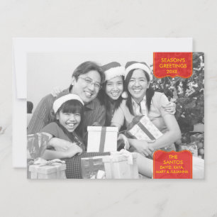 Cartões de foto de Natal de Férias de Saudações da