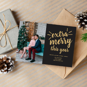 Cartões de foto de Natal de Férias Felizes da Famí