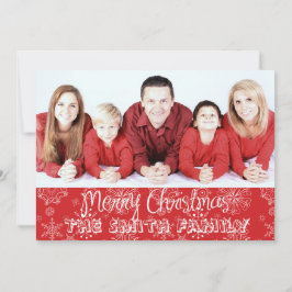 Cartões de foto de Natal de Fotografia Red Snowfla