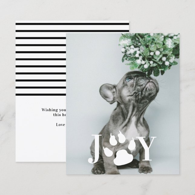 CARTÕES DE FOTO DE NATAL de Impressão do Cachorro  (Frente/Verso)