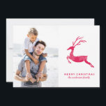 Cartões de foto de Natal de Reinador Festivo<br><div class="desc">Um cartão de saudação de fotos de natal com renas.</div>