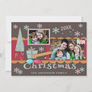 Cartões de foto de Natal de Scrapbooking Duplo La