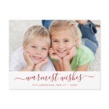 Cartões de foto de Natal de script de desejos mais