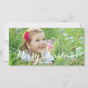 Cartões de foto de Natal de Script esplêndido