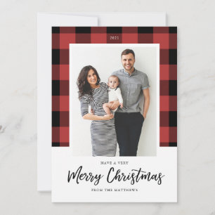 Cartões de foto de Natal de verificação de búfalos