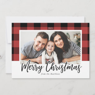 Cartões de foto de Natal de Verificação de Buff