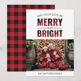 Cartões de foto de Natal feliz e Xadrez brilhante