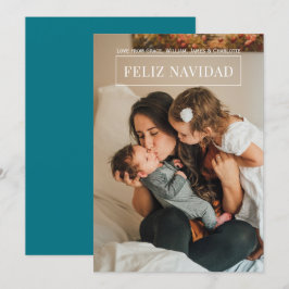 Cartões de foto de Natal Feliz Navidad Modern