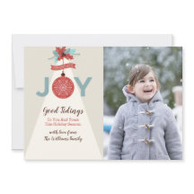 Cartões de foto de Natal Geométrico de Conforto e 