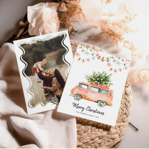 Cartões de foto de Natal Groovy Natal 70