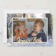 Cartões de foto de Natal Joyeux Noël