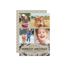Cartões de foto de Natal Kraft giros