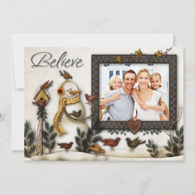 Cartões de foto de Natal lunáticos dos bonecos de (Frente)