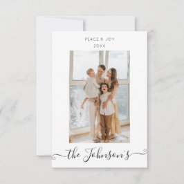 Cartões de foto de Natal mínimo moderno