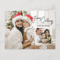 Cartões de foto de Natal moderno com Inset