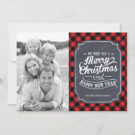 Cartões de foto de Natal modernos de Xadrez