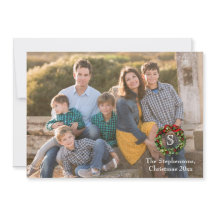 Cartões de foto de Natal Monograma de camada de fo