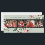 Cartões de foto de Natal Negativo do Filme<br><div class="desc">Este cartão de Natal apresenta um filme negativo que você pode adicionar 4 fotos. Há um sotaque de morango de inverno na frente com um lugar para adicionar seu nome e ano. As costas têm uma câmera vintage com o ditado "é a época mais maravilhosa do ano."</div>