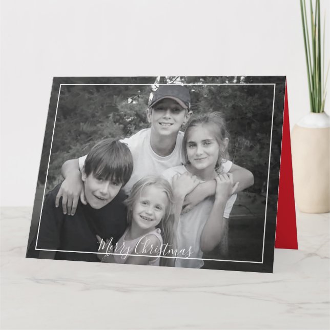 Cartões de foto de Natal Nórdico do Floco de Neve  (Frente)