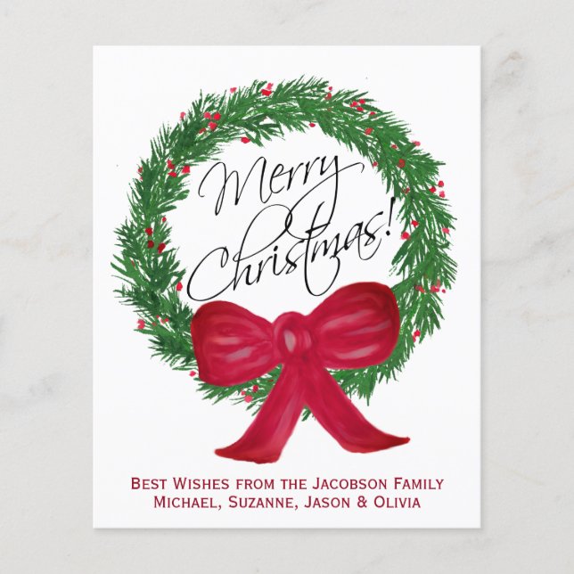 Cartões de foto de Natal ORÇAMENTAL Pinho de Aquar (Frente)