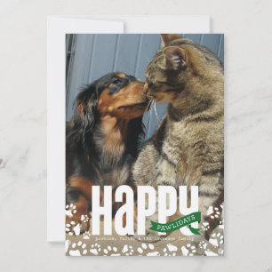 Cartões de foto de Natal Pawlidays Feliz