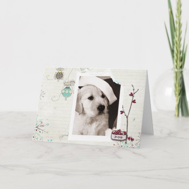 Cartões de foto de Natal Pet (Frente)
