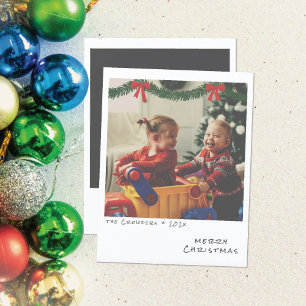 Cartões de foto de Natal Retroativo - Terra Verde 