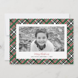 Cartões de foto de Natal xadrez