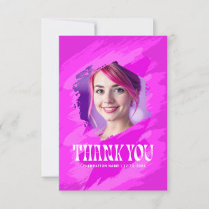 Cartões de Foto Modernos de Agradecimento Tinta