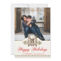 Cartões de fotos de Feriado de Veado Russo Clássic