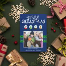 Cartões de fotos de Férias da Neve Azul