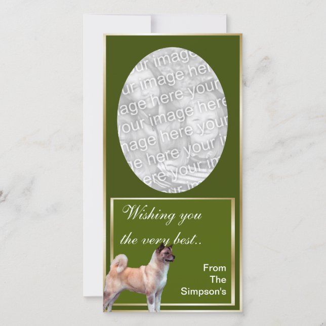 Cartões de fotos de Natal Akita (Frente)