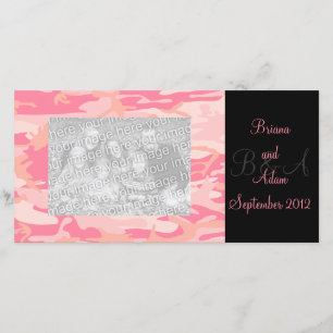Cartões de fotos de Quadros de Camo Rosa Rosa de F