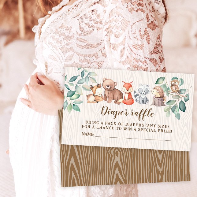 Cartões de fralda de animais selvagens da floresta (Criador carregado)