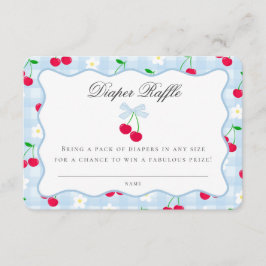 Cartões de Fralda de Arco de coquete azul Cherry S
