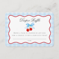 Cartões de Fralda de Arco de coquete azul Cherry S