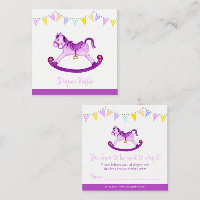 Cartões de fralda de arranha-chá de fraldas (Frente/Verso)