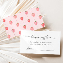 Cartões de Fralda de Chá de fraldas de morango