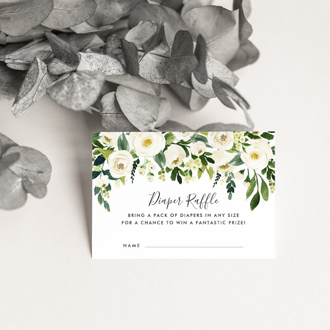 Cartões de Fralda de Chá de fraldas Floral Alabast (Criador carregado)