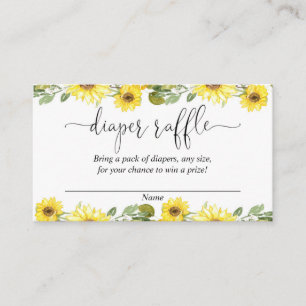 Cartões de fralda de girassóis amarelos